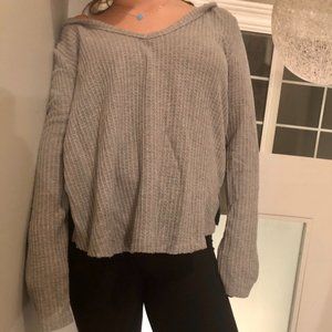grey waffle hoodie